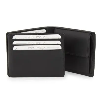 Herrepung med klap til mønter og kort