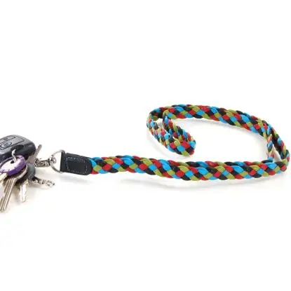Flettet nøglesnor med karabinhage